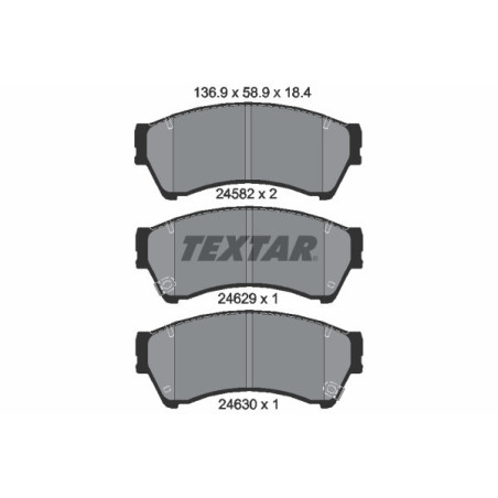 TEXTAR 2458202 Brzdové platničky predný pre Mazda 6