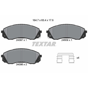 TEXTAR 2459701 Brzdové platničky Predné pre