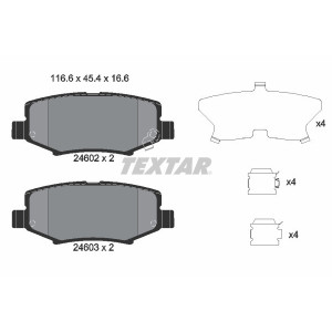 TEXTAR 2460201 Brzdové platničky zadný pre Wrangler Nitro Cherokee Compass