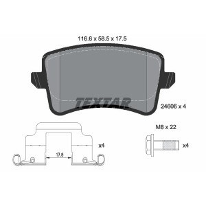 TEXTAR 2460602 Pastiglie freno posteriore per Audi A5 A4 Q5