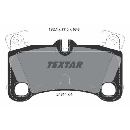 TEXTAR 2461401 Brzdové platničky zadný pre Cayenne Q7 Touareg