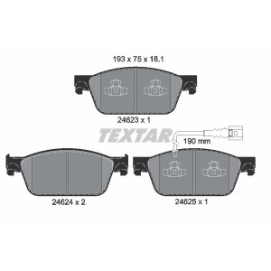 TEXTAR 2462301 Brake Pads Set Front for Transporter California Multivan