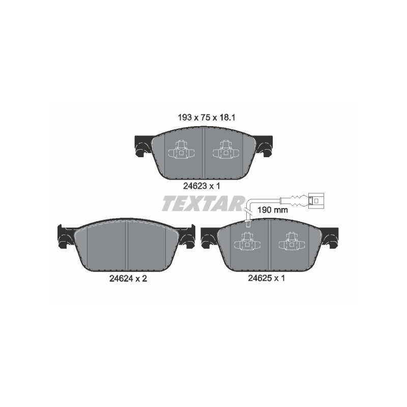 TEXTAR 2462301 Brake Pads Set Front for Transporter California Multivan