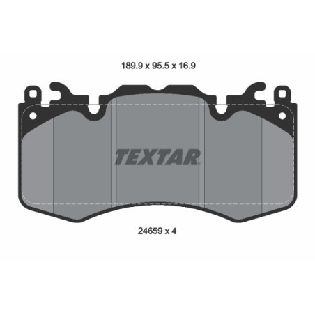 TEXTAR 2465901 Brzdové platničky predný pre Range Rover Rover Sport Defender Discovery