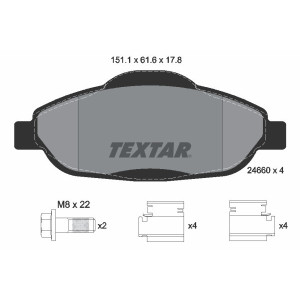 TEXTAR 2466001 Brake Pads Set Front for 308 408 5008 3008