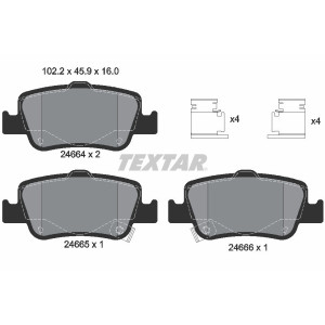 TEXTAR 2466401 Pastiglie freno posteriore per Toyota Auris Corolla