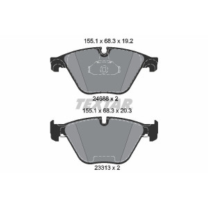 TEXTAR 2468801 Brzdové platničky predný pre BMW 5 6