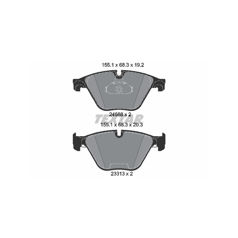 TEXTAR 2468801 Pastillas de freno delantero para BMW 5 6