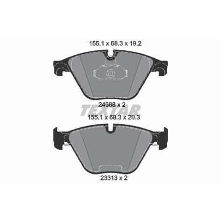 TEXTAR 2468801 Brake Pads Set Front for BMW 5 6