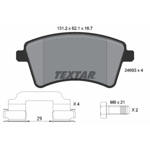 TEXTAR 2469301 Brake Pads Set Front for Kangoo Citan