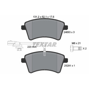 TEXTAR 2469306 Pastillas de freno delantero para Kangoo NV250