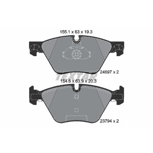 TEXTAR 2469701 Brake Pads Set Front for BMW 5