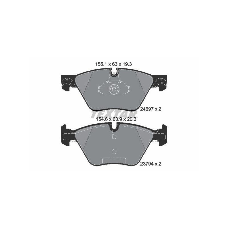 TEXTAR 2469701 Plaquettes de frein avant pour BMW 5