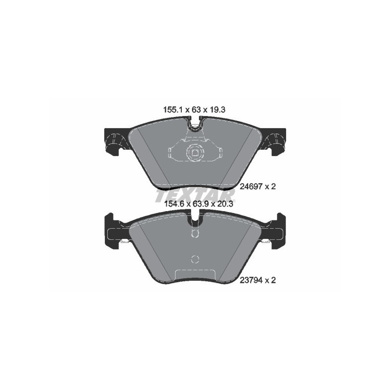 TEXTAR 2469781 Pastillas de freno delantero para BMW 5