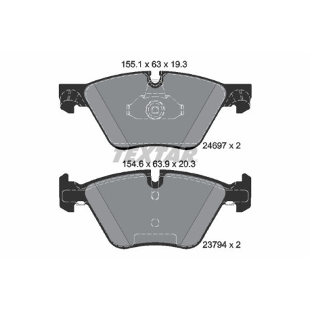 TEXTAR 2469781 Pastillas de freno delantero para BMW 5