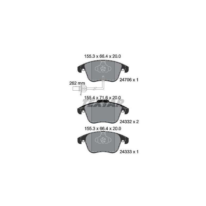 TEXTAR 2470601 Pastiglie freno anteriore per Audi A5 A4