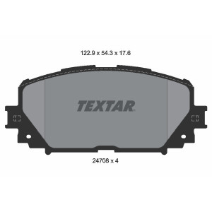 TEXTAR 2470801 Pastillas de freno delantero para Yaris Verso Charade Corolla