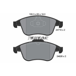 TEXTAR 2471001 Bremsbeläge Vorne für Laguna Megane Scenic Latitude Safrane Clio
