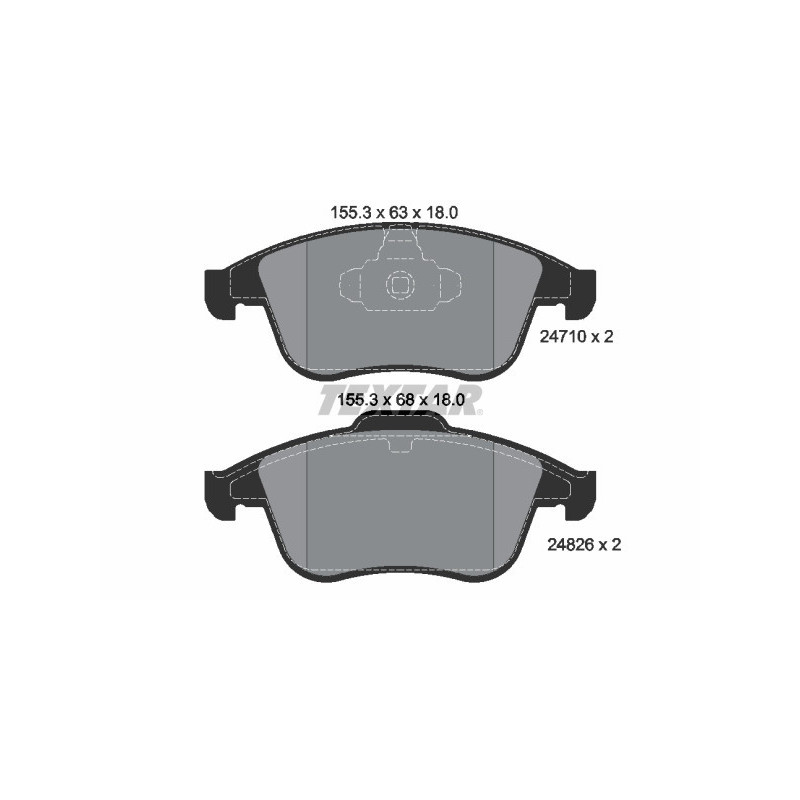 TEXTAR 2471001 Pastiglie freno anteriore per Laguna Megane Scenic Latitude Safrane Clio