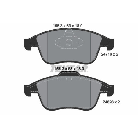TEXTAR 2471001 Pastiglie freno anteriore per Laguna Megane Scenic Latitude Safrane Clio