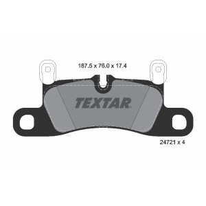 TEXTAR 2472102 Klocki hamulcowe tył dla Porsche Cayenne