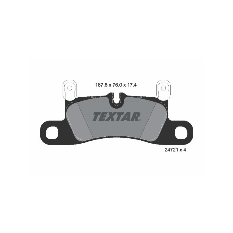 TEXTAR 2472102 Brake Pads Set Rear for Porsche Cayenne