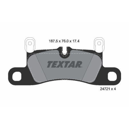 TEXTAR 2472102 Plaquettes de frein arrière pour Porsche Cayenne