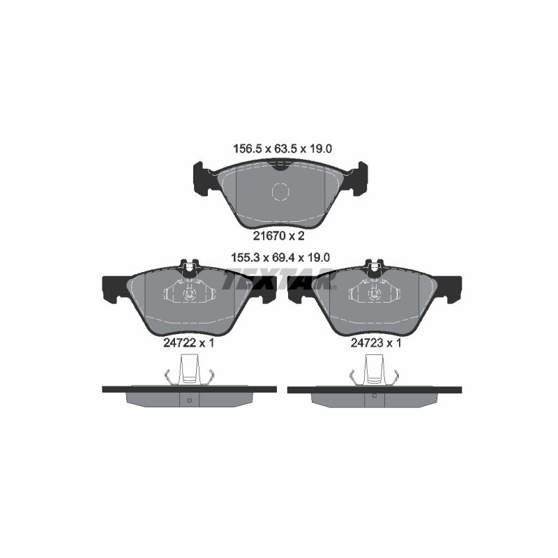 TEXTAR 2472201 Plaquettes de frein avant pour E Pathfinder NP300 S