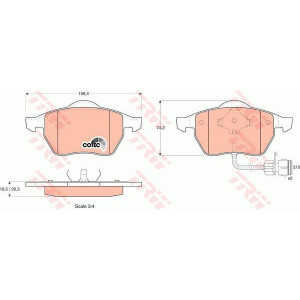 Brzdové platničky Predné pre Audi 100 A6 C4 TRW GDB1049