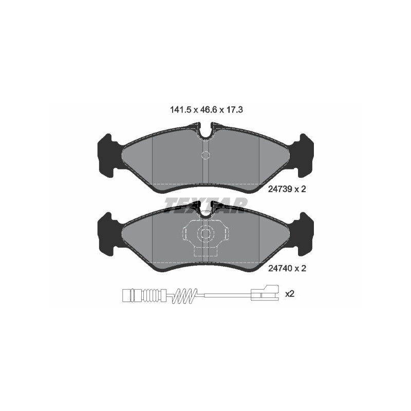 TEXTAR 2473901 Brake Pads Set Rear for Sprinter LT