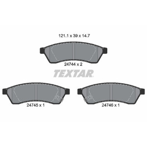 TEXTAR 2474401 Plaquettes de frein arrière pour Epica Tosca