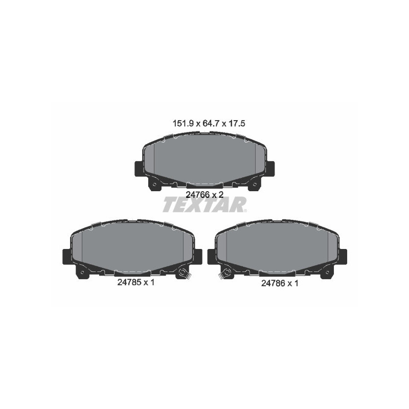 TEXTAR 2476601 Plaquettes de frein avant pour Honda Accord