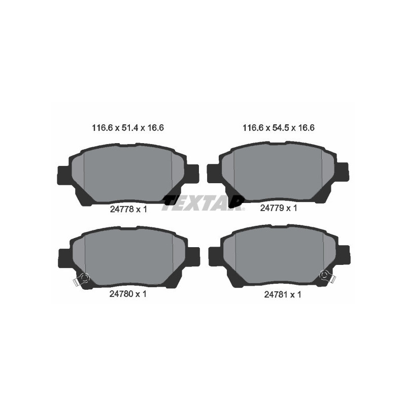TEXTAR 2477801 Brake Pads Set Front for iQ Cygnet