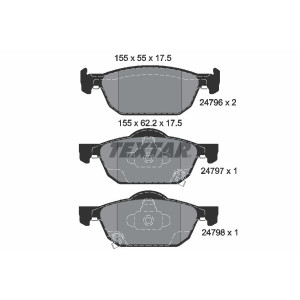 TEXTAR 2479601 Pastillas de freno delantero para Honda Accord