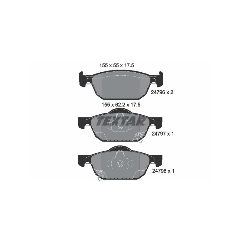 TEXTAR 2479601 Brake Pads Set Front for