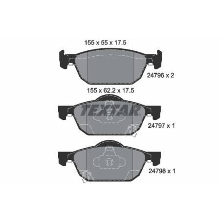 TEXTAR 2479601 Pastillas de freno delantero para Honda Accord