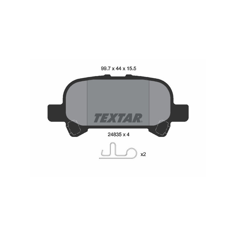 TEXTAR 2483501 Plaquettes de frein arrière pour Avalon Camry Solara