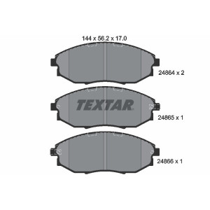 TEXTAR 2486401 Brake Pads Set Front for Epica Tosca
