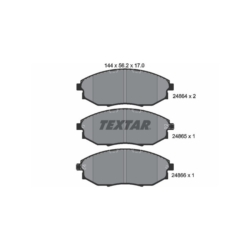 TEXTAR 2486401 Klocki hamulcowe przód dla Epica Tosca