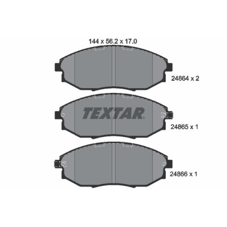 TEXTAR 2486401 Plaquettes de frein Avant pour