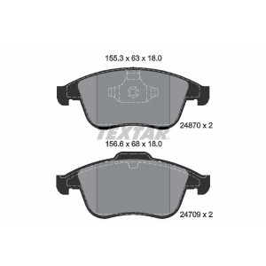 TEXTAR 2487001 Klocki hamulcowe przód dla Laguna Talisman Latitude Safrane Scenic