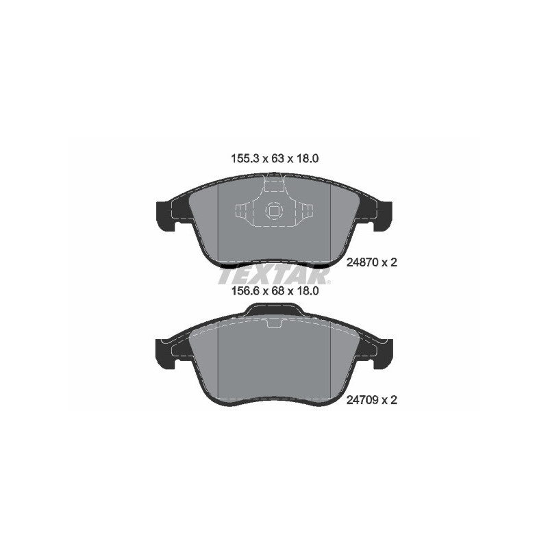 TEXTAR 2487001 Bremsbeläge Vorne für Laguna Talisman Latitude Safrane Scenic