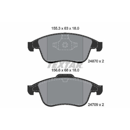 TEXTAR 2487001 Klocki hamulcowe przód dla Laguna Talisman Latitude Safrane Scenic