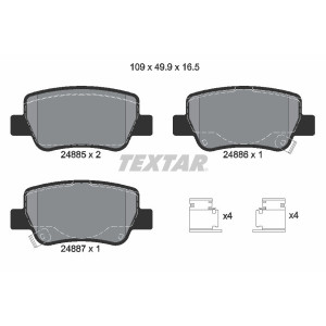 TEXTAR 2488501 Brzdové platničky zadný pre Toyota Avensis