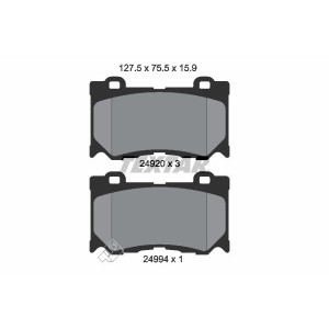 TEXTAR 2492001 Plaquettes de frein avant pour