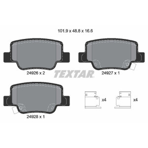 TEXTAR 2492601 Pastillas de freno trasero para Toyota Verso