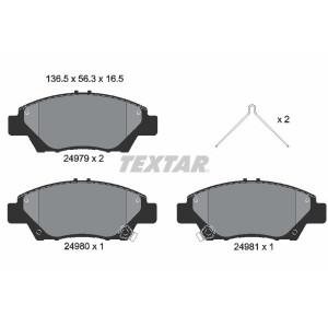 TEXTAR 2497901 Plaquettes de frein avant pour Jazz City Civic CR-Z Shuttle Insight