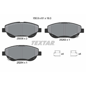 TEXTAR 2500601 Pastiglie freno anteriore per Toyota Avensis Verso