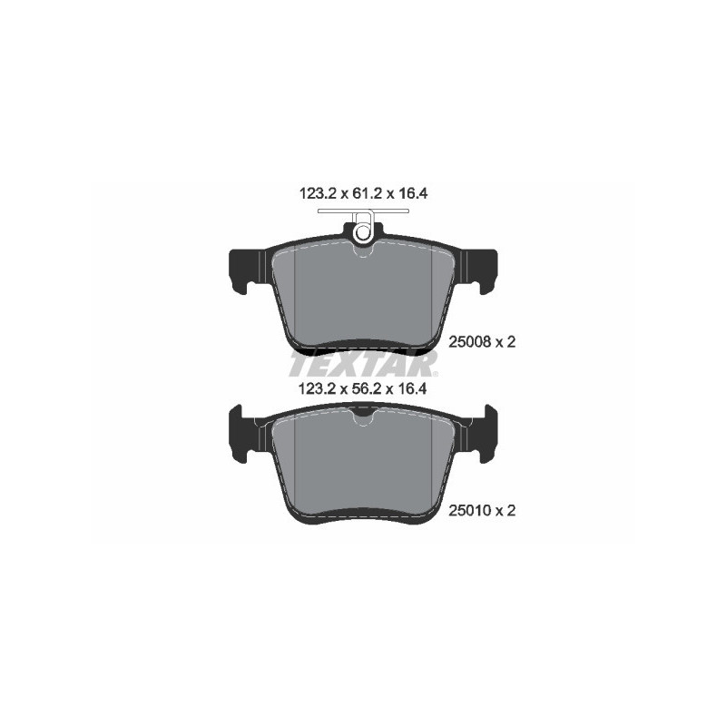 TEXTAR 2500801 Brake Pads Set Rear for