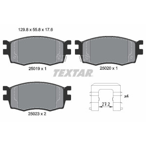 TEXTAR 2501901 Brzdové destičky přední pro Hyundai i20